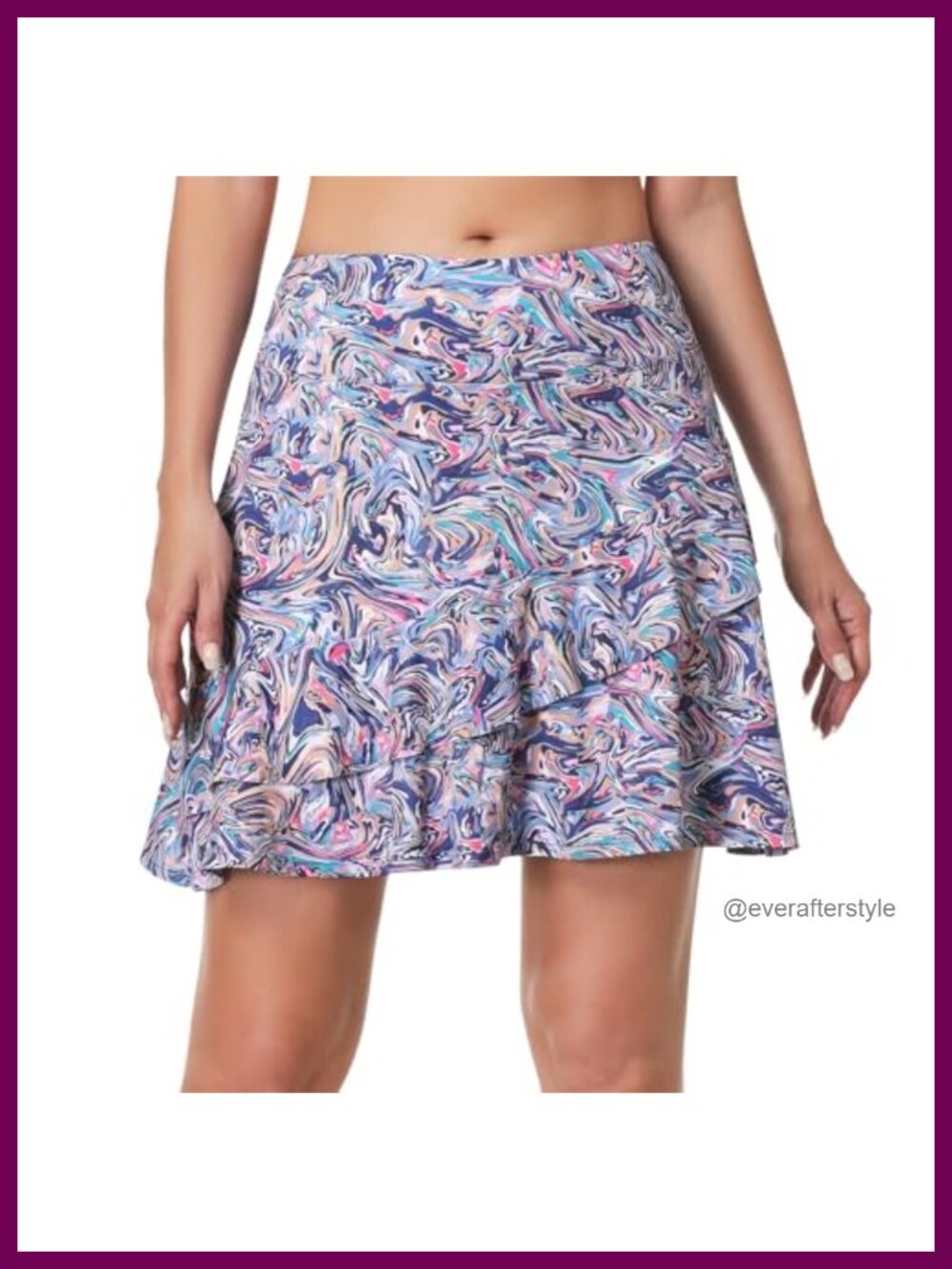 Womens Athletic Golf Skorts with Pockets Tennis Skirt Ruffled High Waist